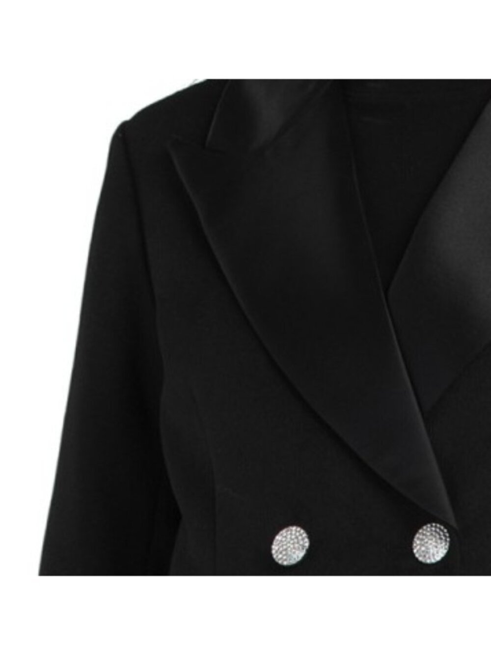 KARL LAGERFELD PARIS Wool Blend Tuxedo Maxi Overcoat - Picture 3 of 4
